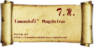 Tamaskó Magdolna névjegykártya