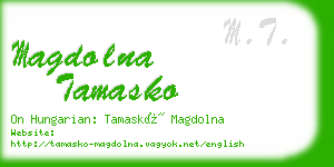 magdolna tamasko business card